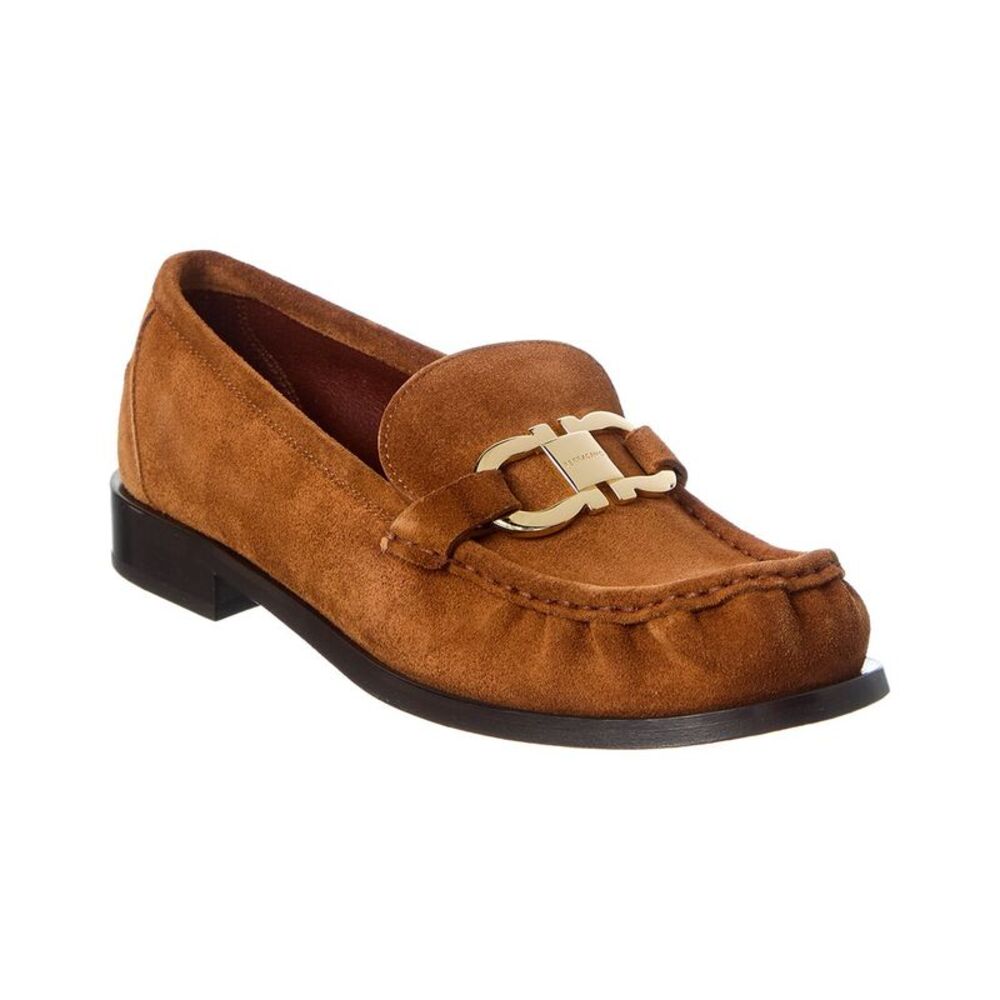 Ferragamo Maryan Suede Loafer, Brown
